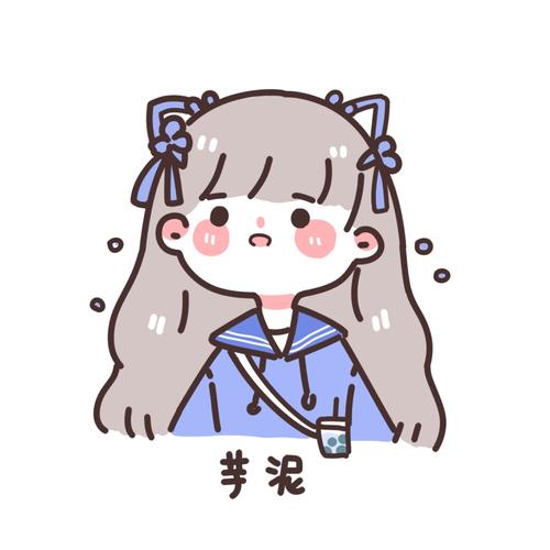 简笔画女生头像#闺蜜头像#芋泥啵啵奶茶