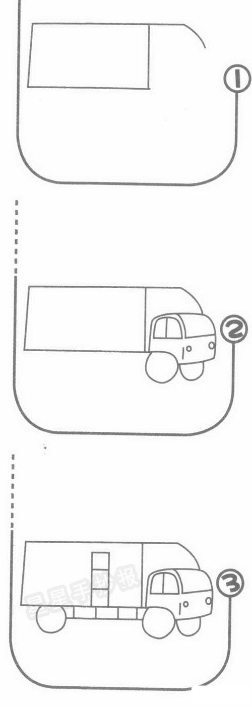 画邮车简笔画示例图片 关于邮车的资料: 邮车,运送信件,包裹等的车辆