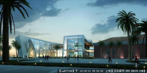 建筑效果图,公共建筑效果图,建筑设计施工图纸资料下载_定鼎建筑