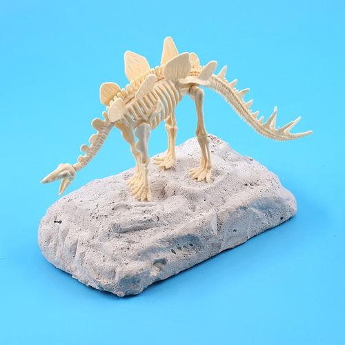 恐龙化石膏粉考古挖掘玩具儿童手工挖宝藏标本霸王龙骨架拼装模型