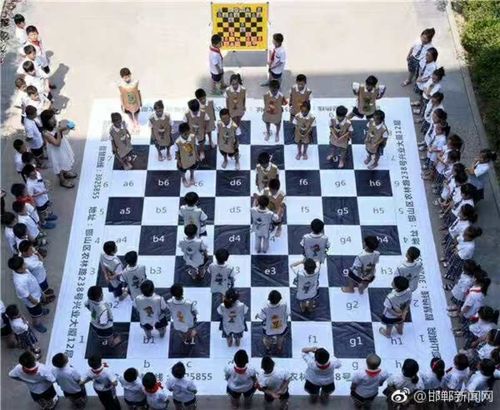 小棋手们化身"车,马,象,王后,国王,士兵"上演了一场国际象棋真人秀!