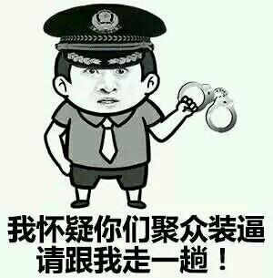 我怀疑你们聚众装逼请跟我走一趟!