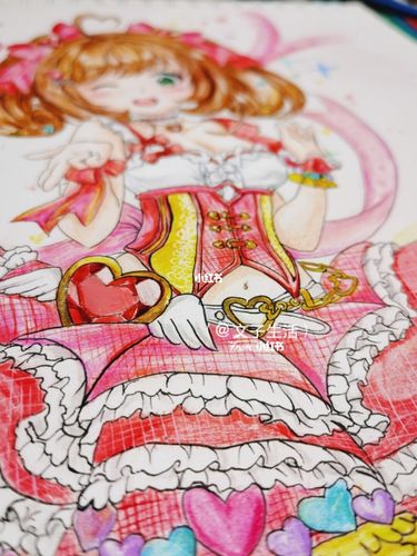 糖果超甜～ 动漫人物彩铅,手绘彩铅画_动漫_糖果_彩铅