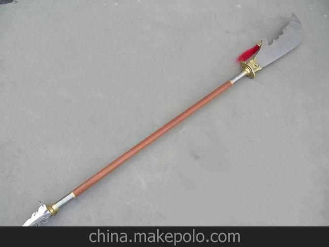 十八般兵器 不锈钢折叠春秋大刀 1.9米 6斤 红木把 未