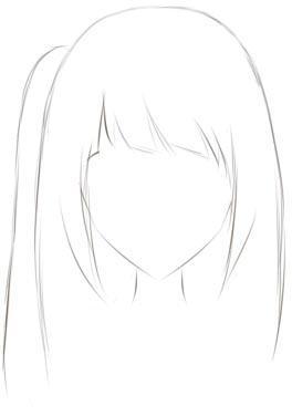 马尾辫女孩简笔画步骤