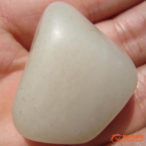 34g新疆和田羊脂白玉籽料原石