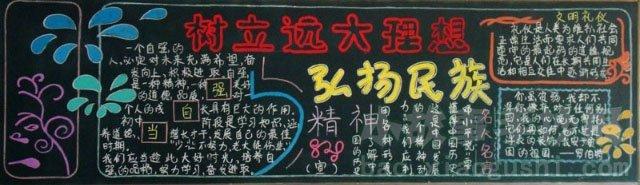 弘扬民族精神_民族精神黑板报