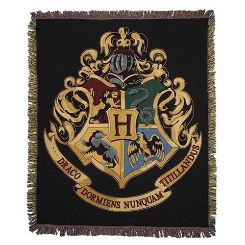 美国正品代购哈利波特周边harrypotter霍格沃茨院徽盖毯保暖毛毯