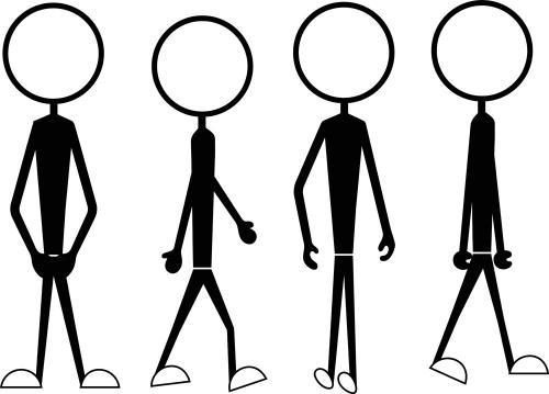 正面站立人物简笔画