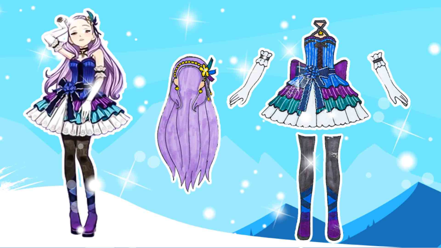 手工纸娃娃玩具纸娃娃装扮菲梦少女宁雪艳装扮