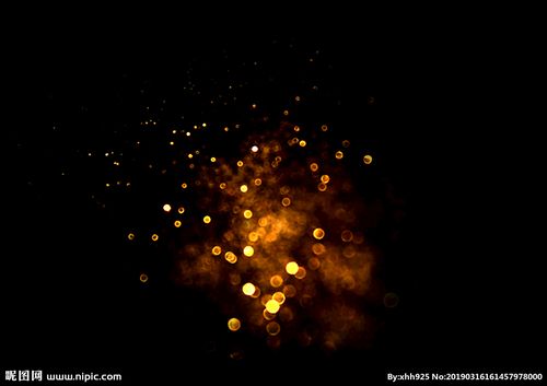 金色粒子光效设计元素图片