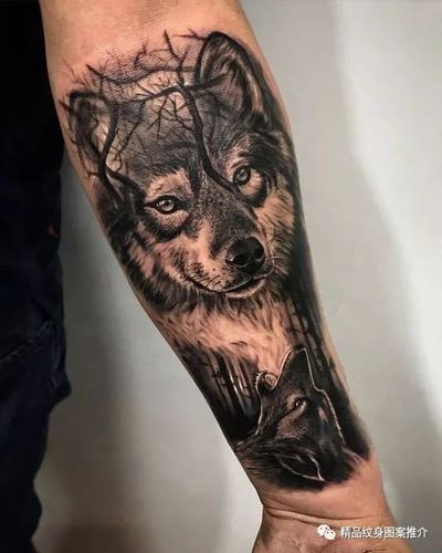 【顽强与拼搏的象征】狼纹身图案
