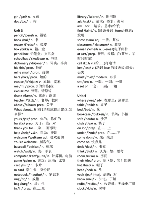 2021人教版英语七年级上册词汇表人教版英语七年级上册重点词组短语