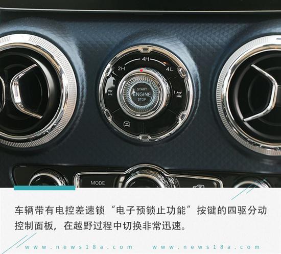 没错,全系带锁,这也是越野必备的利器,总共有三把锁:机械式差速锁