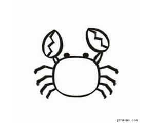 水里小动物的简笔画