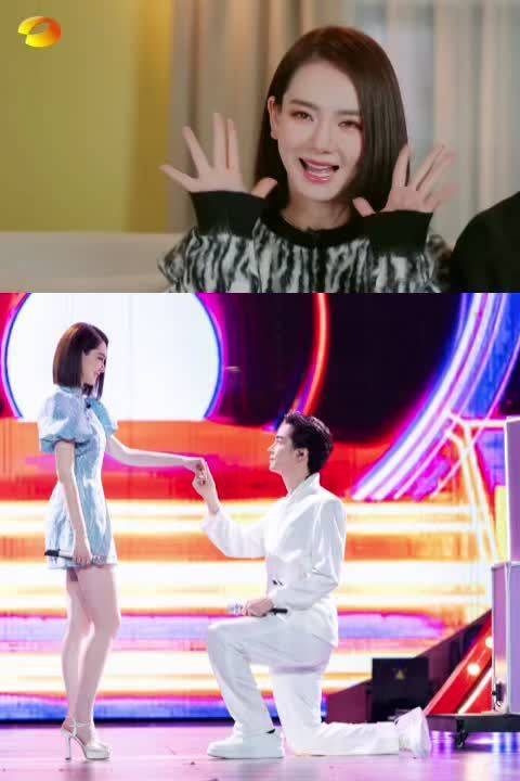 戚薇李承铉告白气球舞台好甜##湖南卫视华人春晚