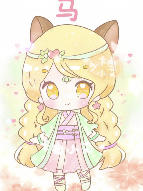 古风生肖公主 属相马 拟人卡通画 手绘画_古风_绘画_生肖_手绘_古风