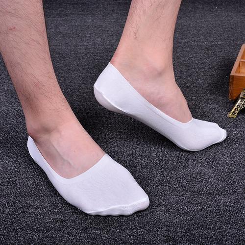 韩版新款全无痕硅胶防滑防脱男士船袜纯棉隐形袜男款纯色袜子批发