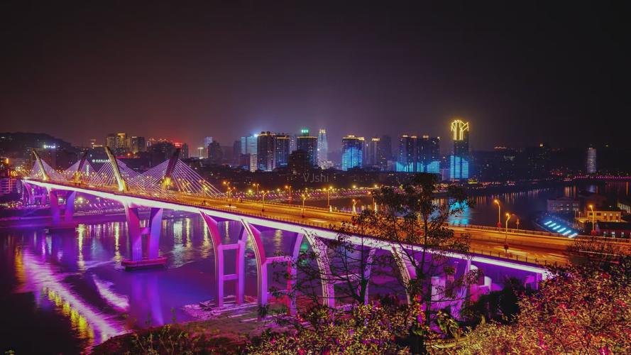 泸州.国窖长江大桥.夜之乐章.光彩.延时_1920x1080