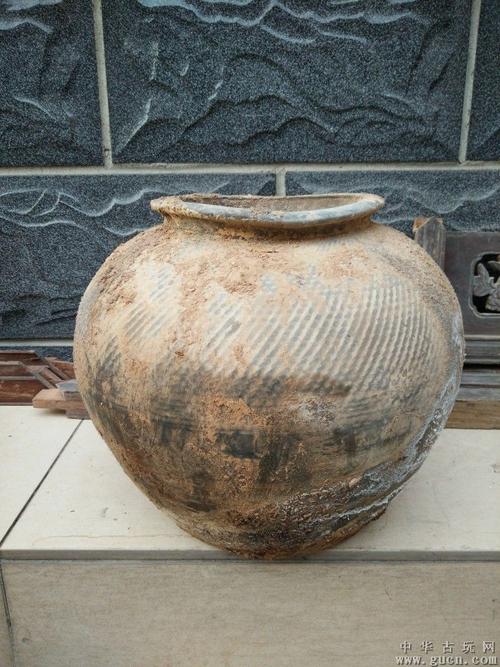 汉代老绳纹陶罐