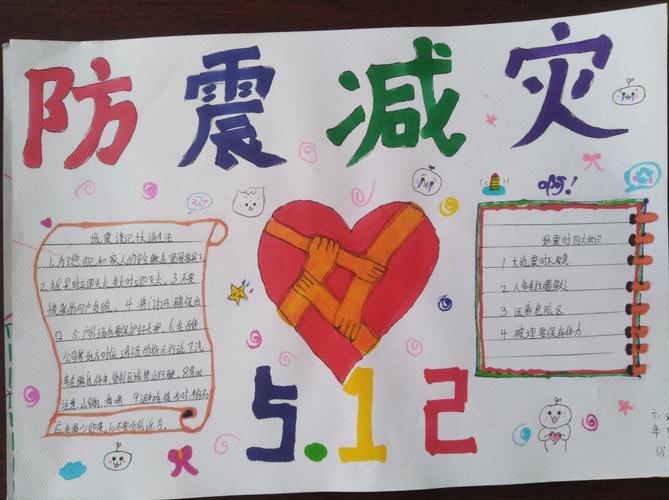 "防震减灾"主题手抄报