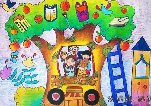 我梦想中的绿色家园儿童画