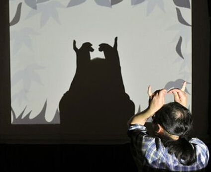 手影游戏:两只猴子