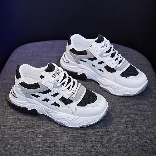 卡列奇caliki女鞋2020秋季新款女士休闲鞋韩版时尚老爹鞋百搭透气小白