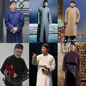 影视古装清朝民国男士长衫长袍马褂清末老百姓棉麻群演古装掌柜服