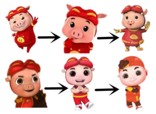 动漫角色的进化历程,忍了皮卡丘,忍了猪猪侠,看到柯南时:男神
