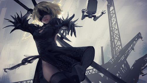 鬼刀wlop冰公主小绿高清电脑桌面壁纸