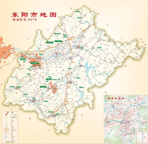 东阳市行政区域图