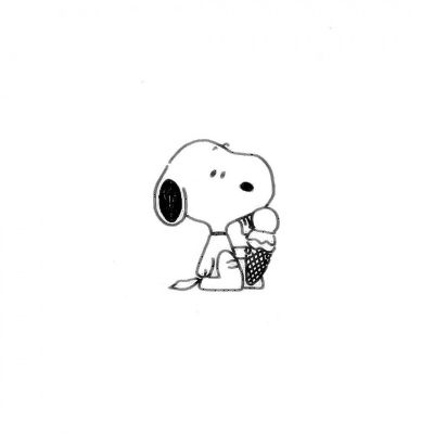 史努比简笔画头像