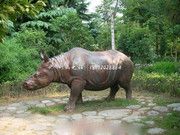 九牛二虎一只鸡铜雕 公园动物铜雕