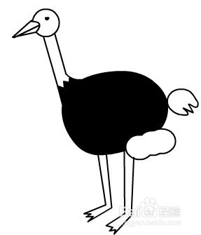 简单5步搞定鸵鸟简笔画