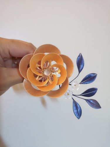 非遗缠花 黄色系小山茶_黄色系_山茶花_缠花_兴趣爱好