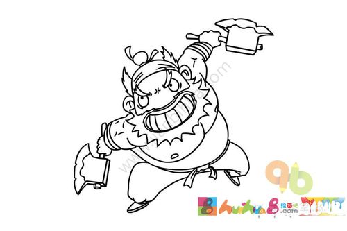 教你画李逵简笔画图片