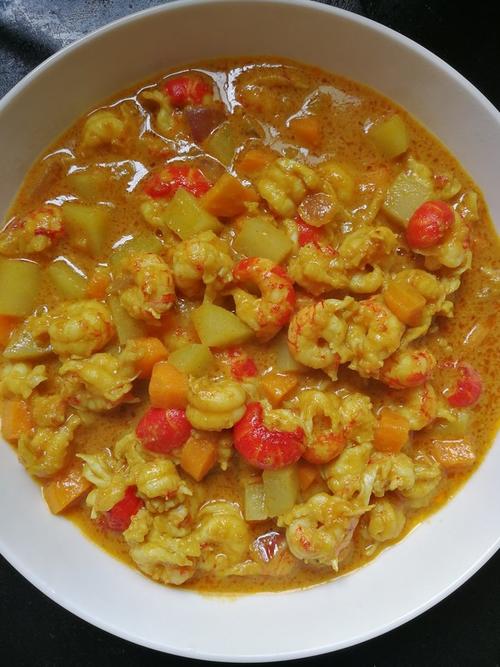 柴霸天的麻麻做的咖喱小龙虾