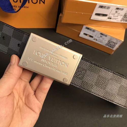 lv男士皮带 neo inventeur 双面腰带,40毫米 m9234q实物