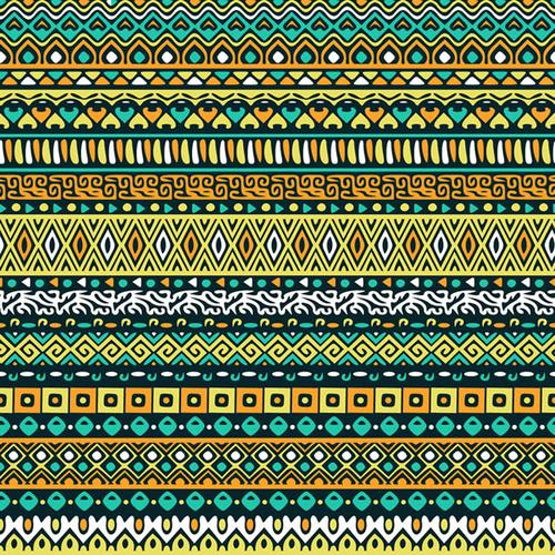 创意部落元素条纹无缝背景矢量图