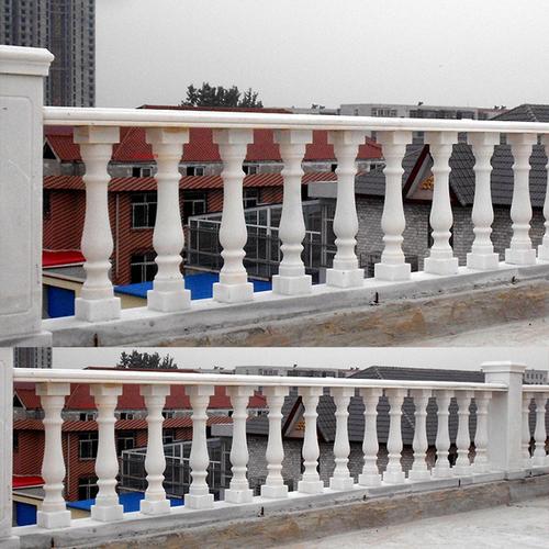 栏杆石雕柱子定做 石雕栏杆阳台护栏别墅洋房庭院大理石石材护栏