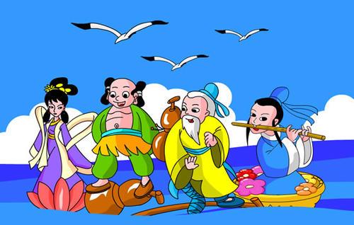 八仙过海动画片人物简笔画