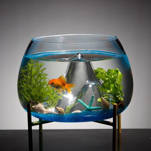 创意雪山鱼缸水族箱生态金鱼缸玻璃鱼缸透明山水鱼缸客厅桌面小