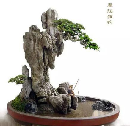 吸水石假山盆景制作