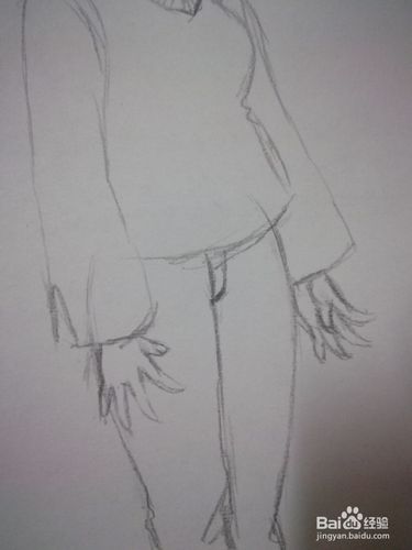 侧身站立的动漫人物怎么画