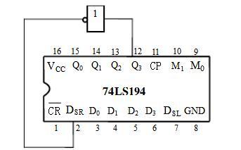 74ls194连成下图所示电路.先清0,再使m