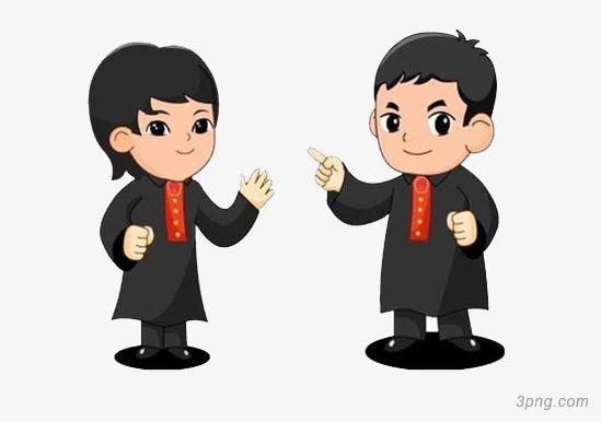 卡通律师png素材透明免抠图片动植人物
