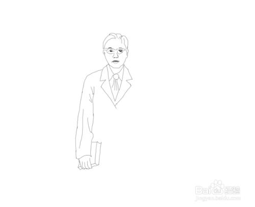 华罗庚简笔画如何画