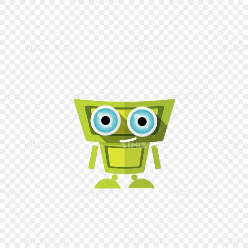 大眼睛绿色自动化机器人