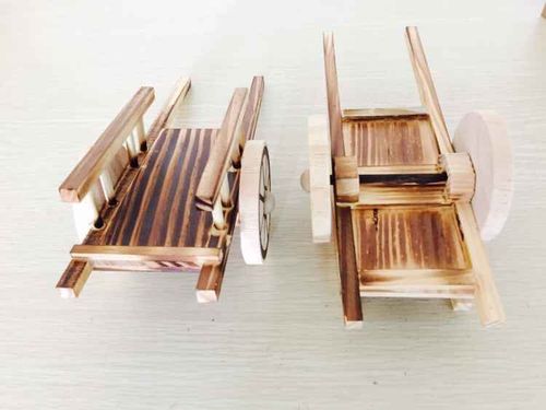 木质模型工艺品批发 木头平板车 手推车 木质汽车模型玩具道具